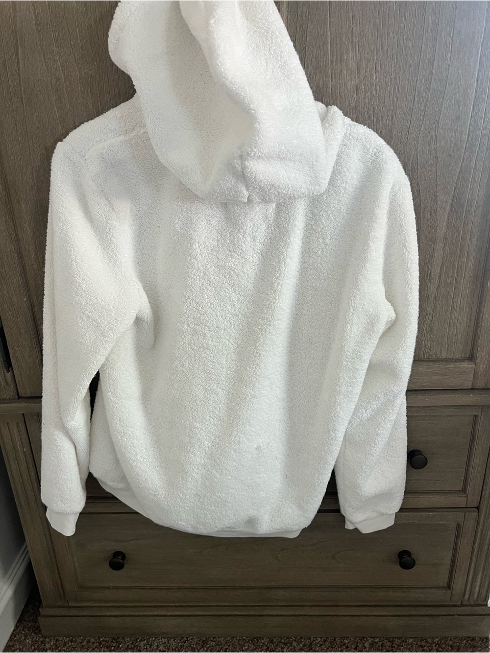 Cozy White Sherpa Hoodie - Picture 3 of 4